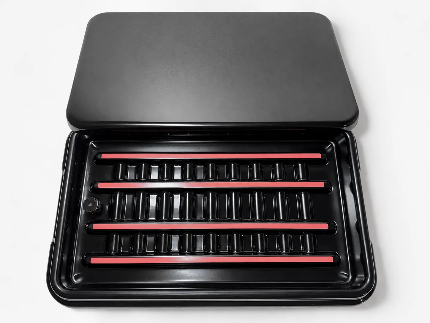 22-slide staining tray with humidity chamber