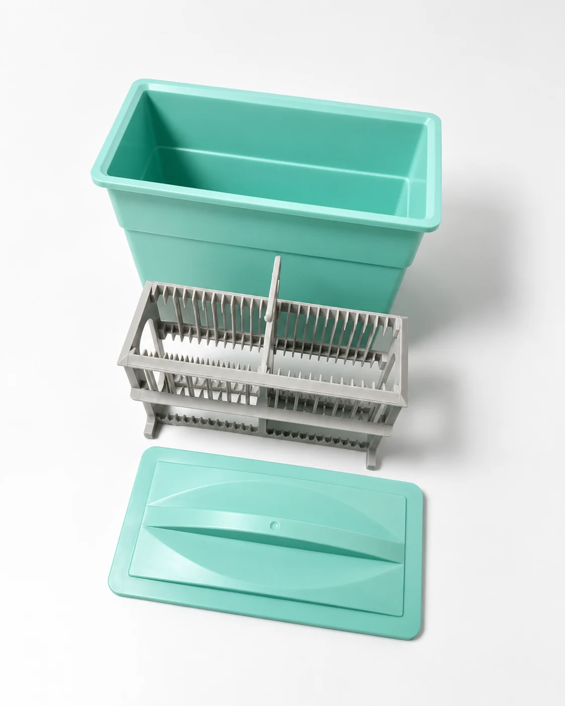 Slide Staining Rack & Staining Jar - Green, 24 slides